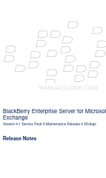 Blackberry ENTERPRISE SERVER FOR MICROSOFT EXCHANGE - - RELEASE NOTES Nota de publicación