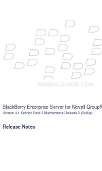 Blackberry ENTERPRISE SERVER FOR NOVELL GROUPWISE - - MAINTENANCE RELEASE NOTES Release Release