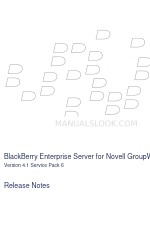 Blackberry ENTERPRISE SERVER FOR NOVELL GROUPWISE - - MAINTENANCE RELEASE NOTES Release Release