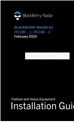 Blackberry Radar H2 Manual de instalação