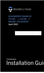 Blackberry RADAR H2 ITC100-1 Руководство по установке