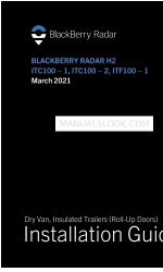 Blackberry RADAR H2 ITC100-1 Руководство по установке