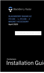 Blackberry RADAR H2 ITC100-2 Посібник з монтажу