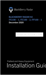 Blackberry RADAR H2 ITC100-2 Manual de instalación