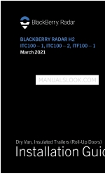 Blackberry RADAR H2 ITC100-2 Посібник з монтажу