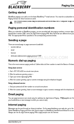 Blackberry RIM 857 Wireless Handheld r Руководство пользователя по пейджингу