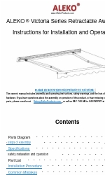 Aleko Victoria Series Manuale di istruzioni per l'installazione e il funzionamento