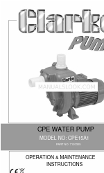 Clarke CPE15A1 Kullanım ve Bakım Talimatları Kılavuzu