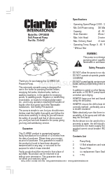 Clarke CPP3000B 매뉴얼