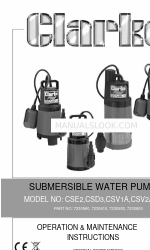 Clarke CSV2A 운영 및 유지보수 지침 매뉴얼