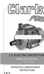 Clarke ECP15A1 Handleiding voor bediening en onderhoud