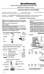 Directed Electronics AutoCommand 40027 Installation Manual