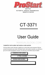 Directed Electronics ProStart CT-3371 Benutzerhandbuch