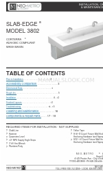 Acorn NEO-METRO SLAB-EDGE 3802 Manuale di installazione, funzionamento e manutenzione