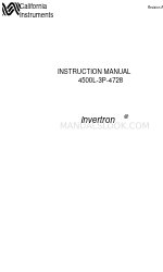 California Instruments Invertron 4500L-3P-4728 Kullanım Kılavuzu