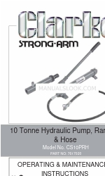 Clarke Strong Arm CS10PRH Kullanım ve Bakım Talimatları