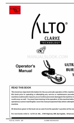 Clarke ULTRA SPEED BURNISHER 1700 Operatör El Kitabı