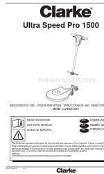 Clarke Ultra Speed Pro 1500 Kullanım Kılavuzu
