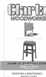 Clarke WOODWORKER CBS250 Kullanım ve Bakım Talimatları