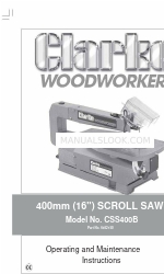 Clarke Woodworker CSS400B Handbuch für Betrieb und Wartung