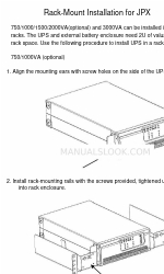 DirectUPS JPX Series Manual de instalación