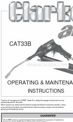 Clarke CAT33B Instructions d'utilisation et d'entretien