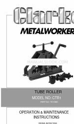 Clarke METALWORKER CTR1 Manuel d'utilisation et d'entretien