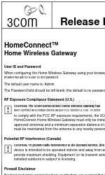 3Com HomeConnect 3CRWE50194 Catatan Rilis