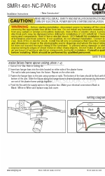 CLARTE LIGHTING SMR1-601-NC-PAR16 インストレーション・インストラクション