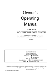 Clary Corporation S1500-601 Instrukcja obsługi dla właściciela