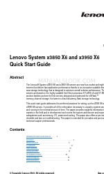 Lenovo System x3850 X6 Hızlı Başlangıç Kılavuzu