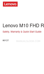 Lenovo 801LV Bezpieczeństwo, gwarancja i skrócona instrukcja obsługi