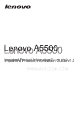 Lenovo A5500 Información importante sobre el producto Manual