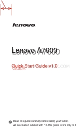 Lenovo a7600 Manual de início rápido