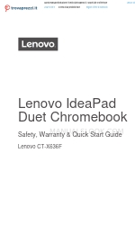 Lenovo IdeaPad Duet Chromebook 안전, 보증 및 빠른 시작 매뉴얼