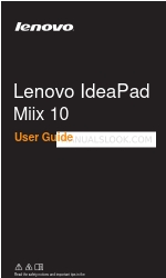 Lenovo IdeaPad Miix 10 Manuel de l'utilisateur