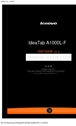 Lenovo IdeaTab A1000L-F Посібник користувача