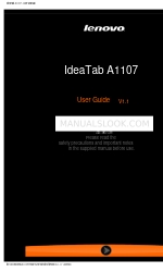 Lenovo IdeaTab A1107 Manuel de l'utilisateur