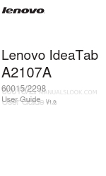 Lenovo IdeaTab A2107A Manuale d'uso