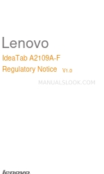 Lenovo IdeaTab A2109A-F Notice