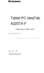 Lenovo IdeaTab A2207A-F User Manual