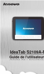 Lenovo IdeaTab S1209A (Французский) Manual De L'utilisateur