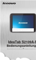 Lenovo IdeaTab S2109A-F (Almanca) Kullanım kılavuzu