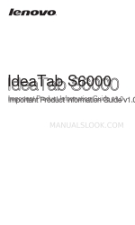 Lenovo IdeaTab S6000 Manual de informações importantes sobre o produto