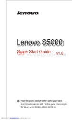 Lenovo Lenovo S5000 Snelstarthandleiding