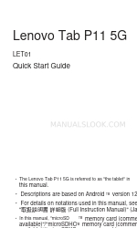 Lenovo LET01 Quick Start Manual