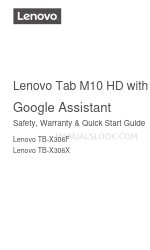 Lenovo M10 HD Panduan Keselamatan, Garansi & Mulai Cepat