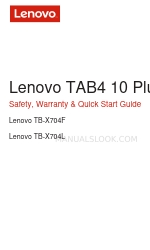 Lenovo O57TBX704L Manuale di sicurezza, garanzia e avvio rapido