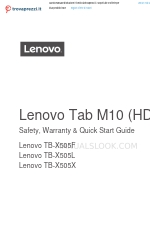 Lenovo Smart Tab M10 Güvenlik, Garanti ve Hızlı Başlangıç Kılavuzu