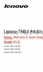 Lenovo TAB 2 A8-50F Seguridad, garantía y manual de inicio rápido